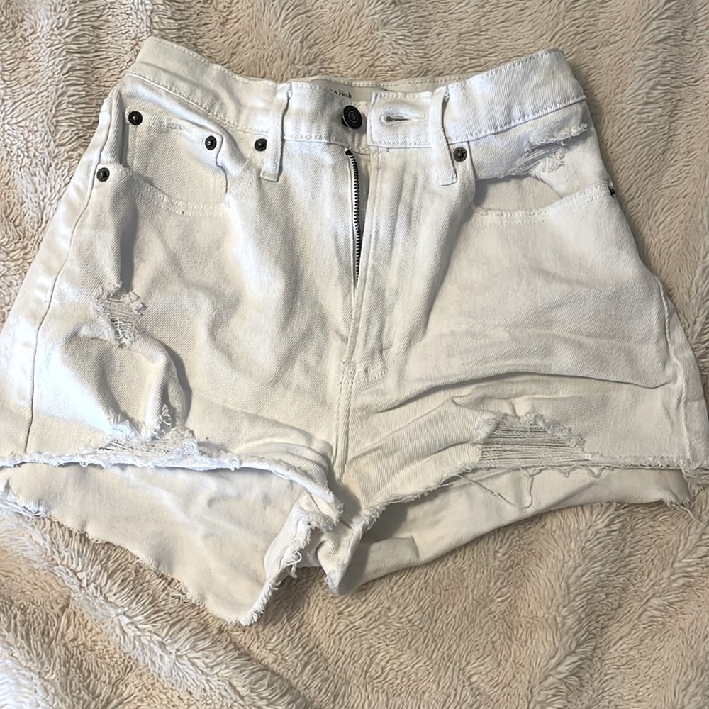 Ambercombie and Fitch white shorts